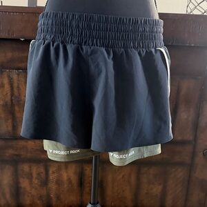 Under Armour Project Rock Black and Olive Athletic Shorts